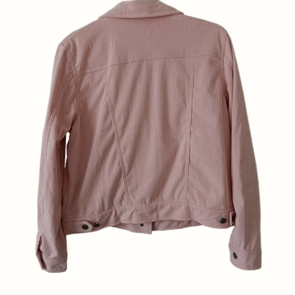 Women's Pink Corduroy Jacket Size M - Picture 4 of 5
